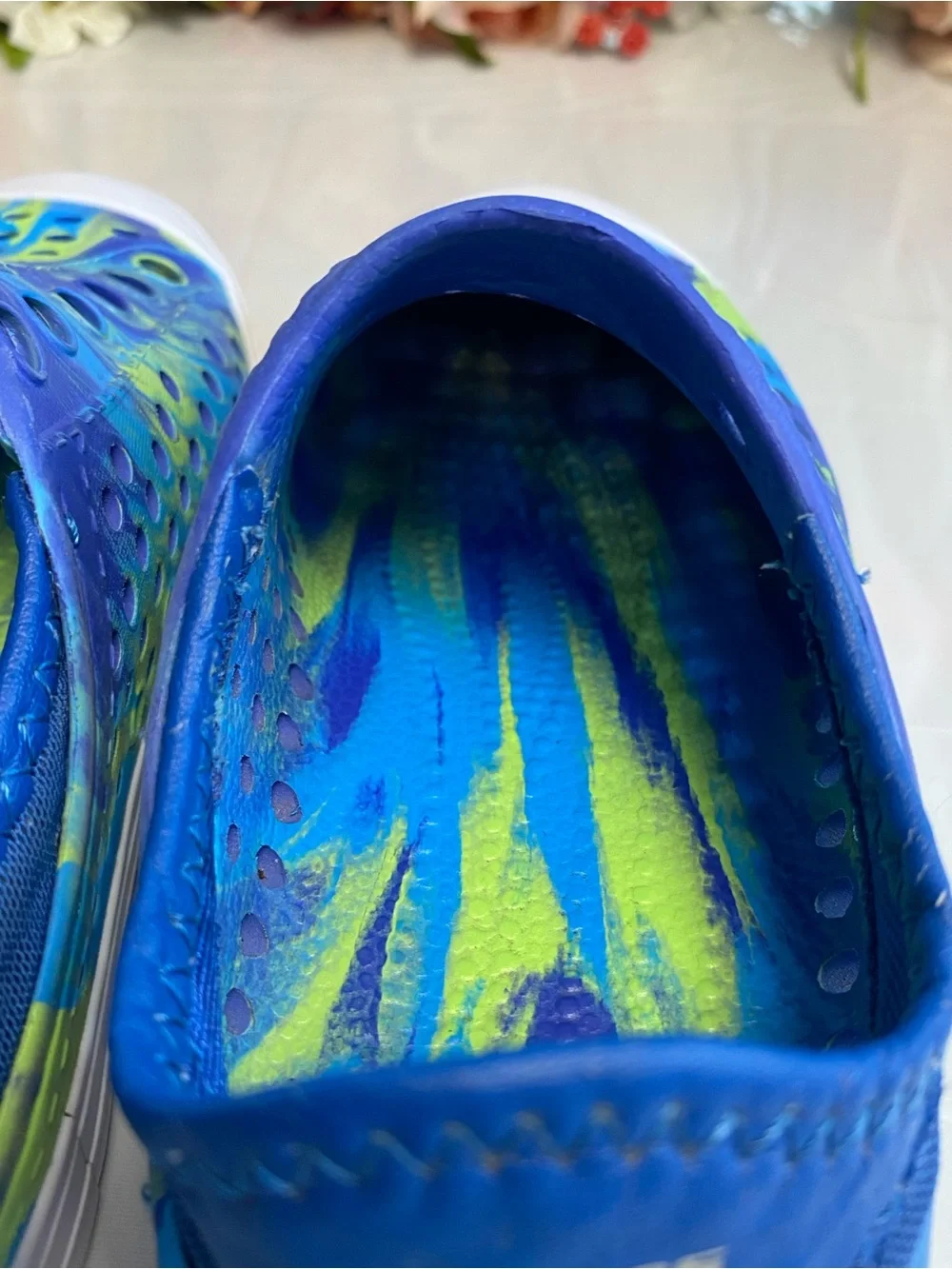 Skechers Foamies Guzman Steps Solar Surge Slip-On Blue/Lime Toddler 12